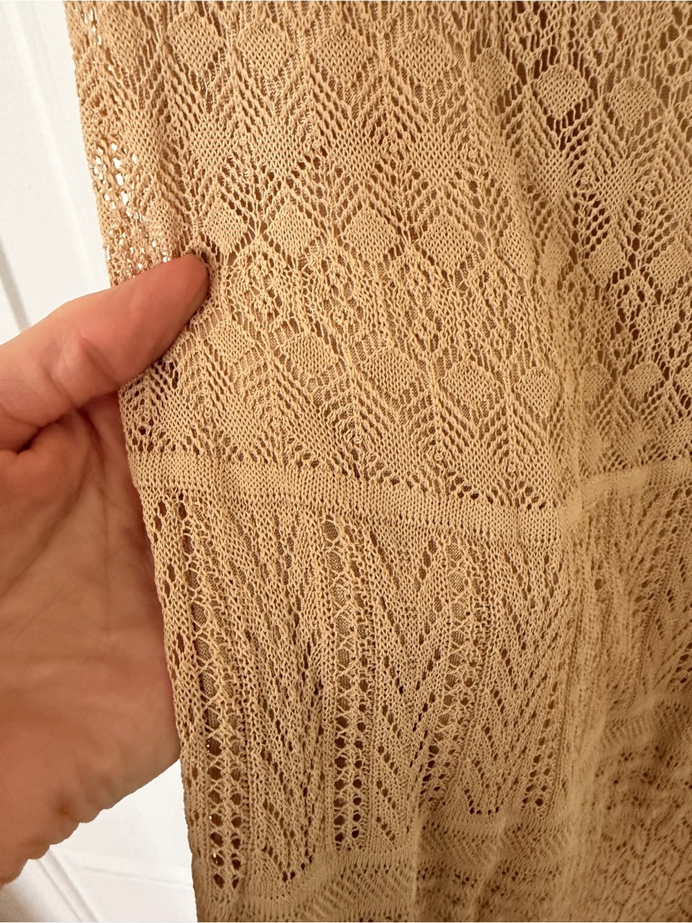 Ralph Lauren Beige silk & lace sheath Midi Tank Dress - Picture 3 of 10
